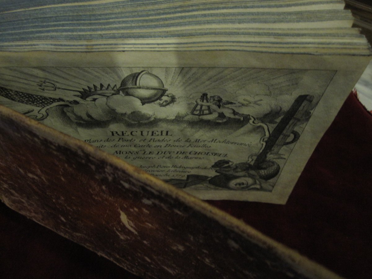 PLANS DES PORTS ET RADES DE LA MER MEDITERRANIE. 1779. Bel atlas avec 124 gravures-photo-7