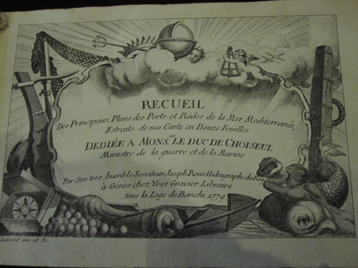 PLANS DES PORTS ET RADES DE LA MER MEDITERRANIE. 1779. Bel atlas avec 124 gravures