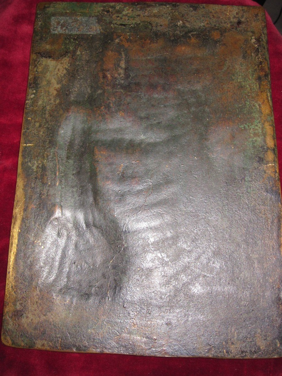 Grand Relief En Bronze Avec Une Scène Complexe Et énigmatique.  Du XVIIe Siècle?-photo-3