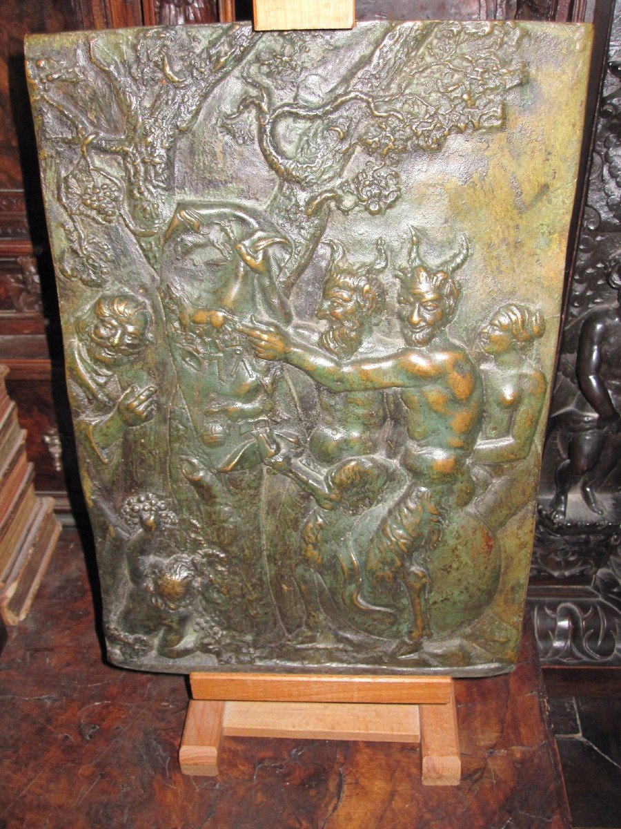 Grand Relief En Bronze Avec Une Scène Complexe Et énigmatique.  Du XVIIe Siècle?-photo-7