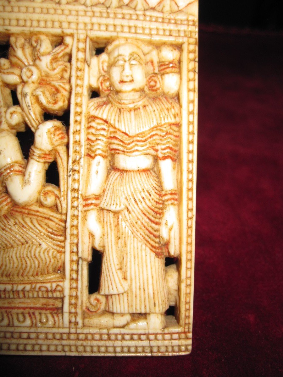 Comb Carved In Ivory. India Or Sri Lanka 18th Century-photo-4