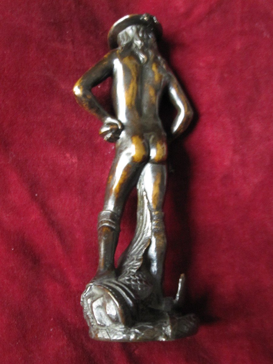 David De Donatello. Sculpture En Bronze Du S. XIXème-photo-1