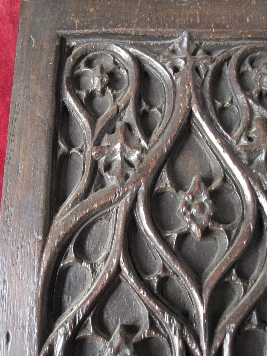 Beautiful Gothic Panel Abundantly Decorated With Architectural Motifs-photo-1