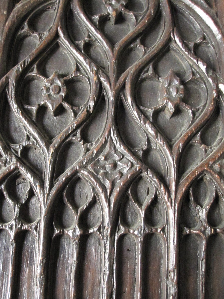 Beautiful Gothic Panel Abundantly Decorated With Architectural Motifs-photo-2