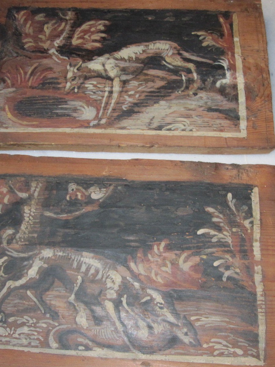 Two Painted Coffered Ceilings. 16th Century Italy-photo-6