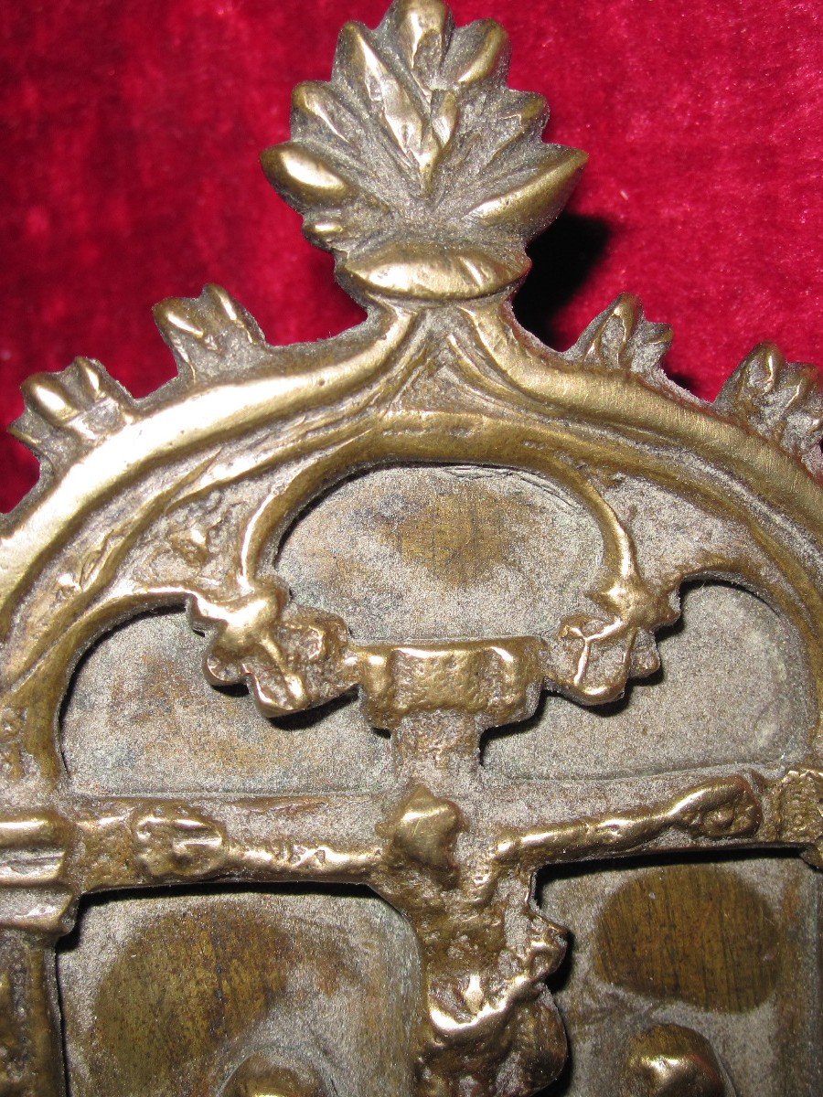 Baiser De Paix En Bronze. Siècle XVI-photo-3
