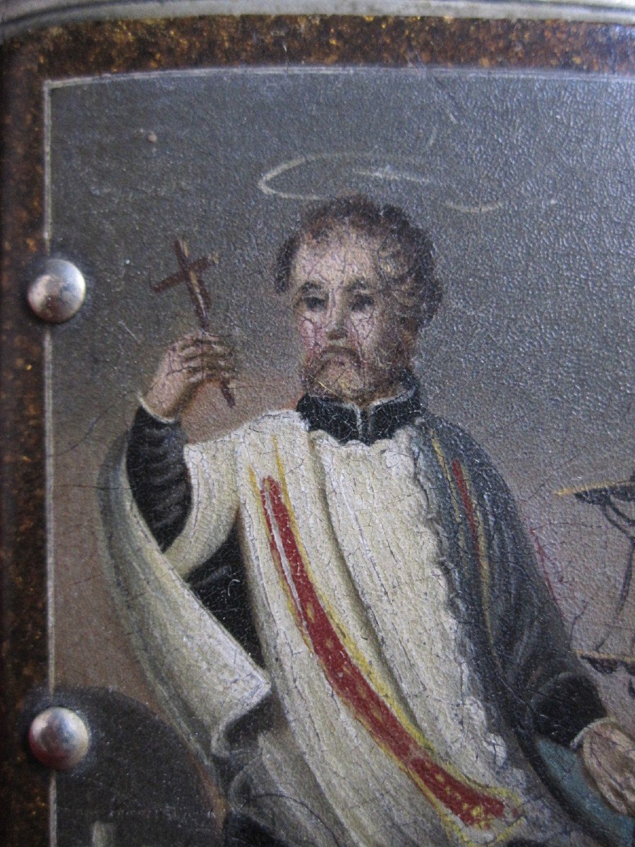 Beautiful Tobacco Box Of The S. XVIII With The Image Of San Francisco Javier Patron Saint Of Sailors-photo-3