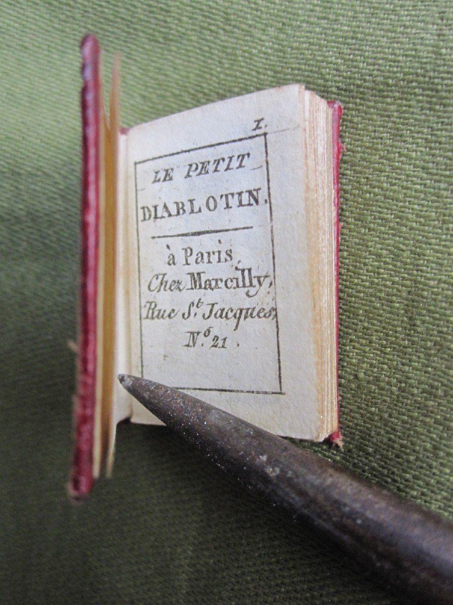 Extraordinary Miniature Booklet S. XVIII Or Debut XIX. Binding In Tafilet And Engravings-photo-1