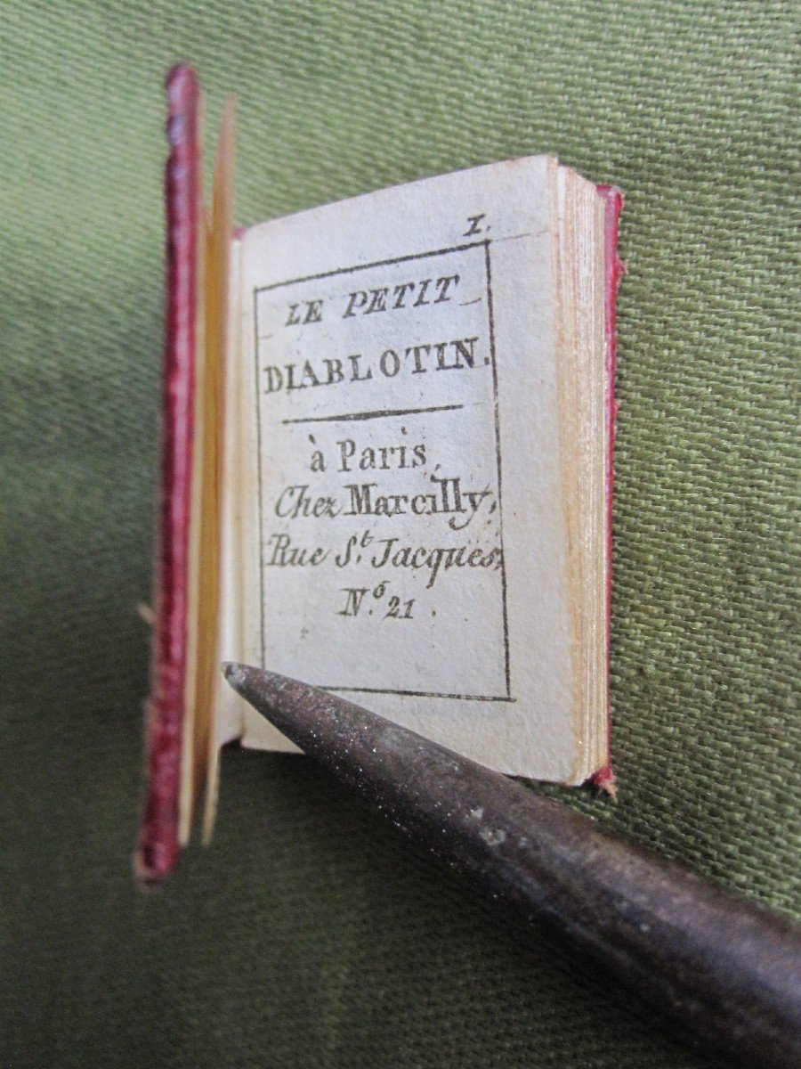 Extraordinary Miniature Booklet S. XVIII Or Debut XIX. Binding In Tafilet And Engravings-photo-8