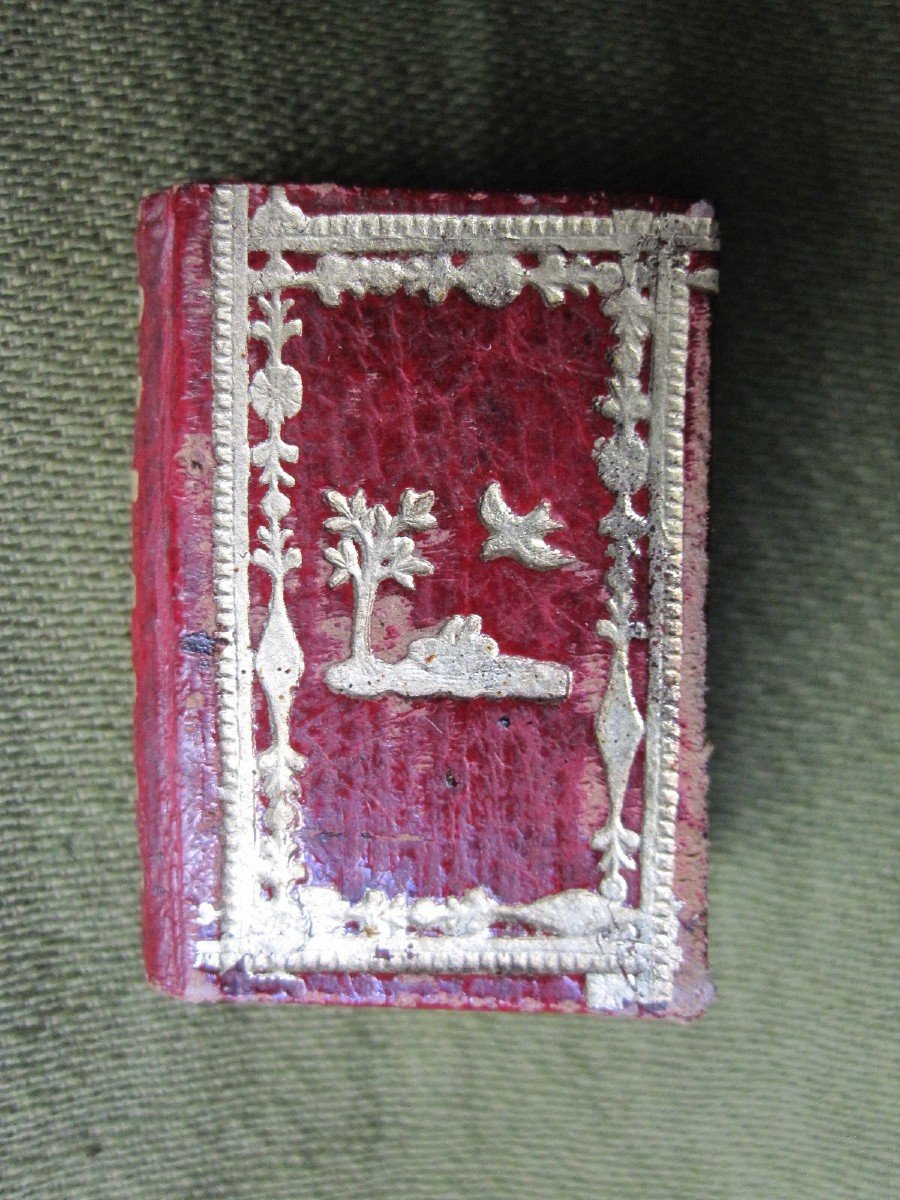 Extraordinary Miniature Booklet S. XVIII Or Debut XIX. Binding In Tafilet And Engravings