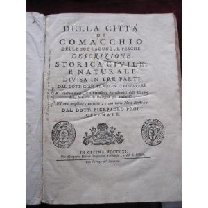 De La Ville De Comacchio Et Ses Lagunes Et Sa Pêche. Livre Italien De 1761