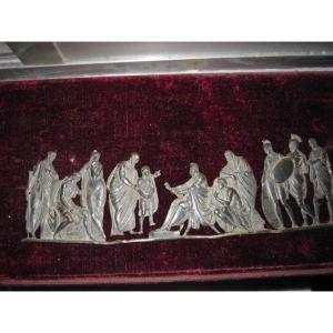 Ancient Scene. Small Neoclassical Bronze Frieze