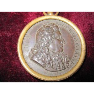 Jean De Lafontaine. Médaille De Bronze : Galerie Métallique Des Hommes Illustres 1816