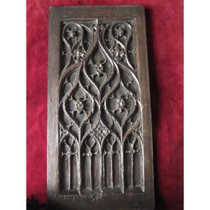 Beautiful Gothic Panel Abundantly Decorated With Architectural Motifs