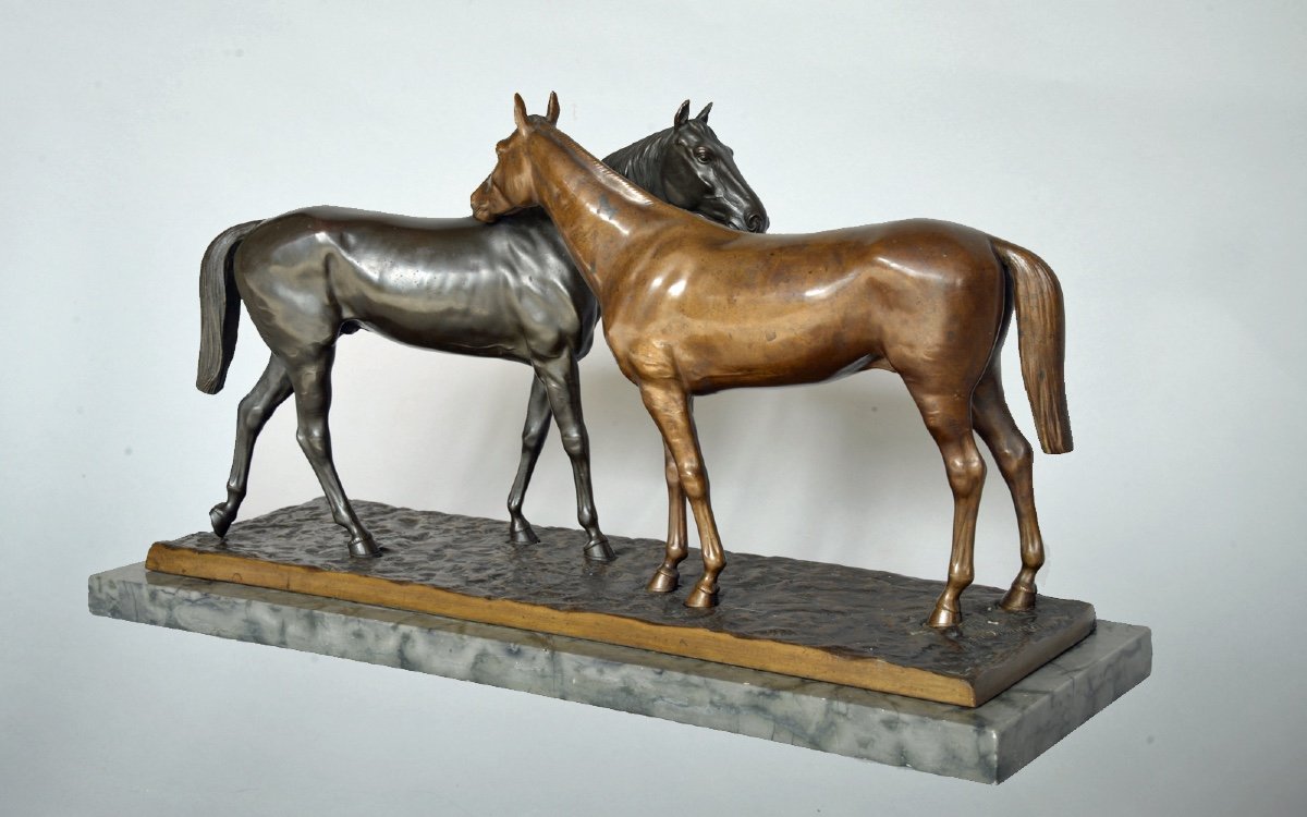 Bronze Horse Hans Gebhard Berlin Around 1910-photo-2