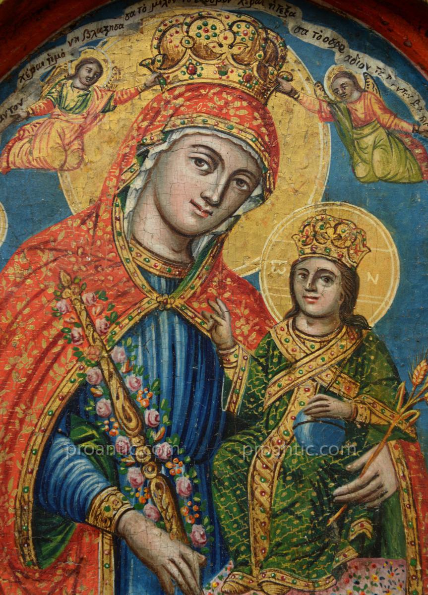 Icône Vierge Avec La Rose D´aucune Fletrissure - Icon Icone Ikone-photo-2