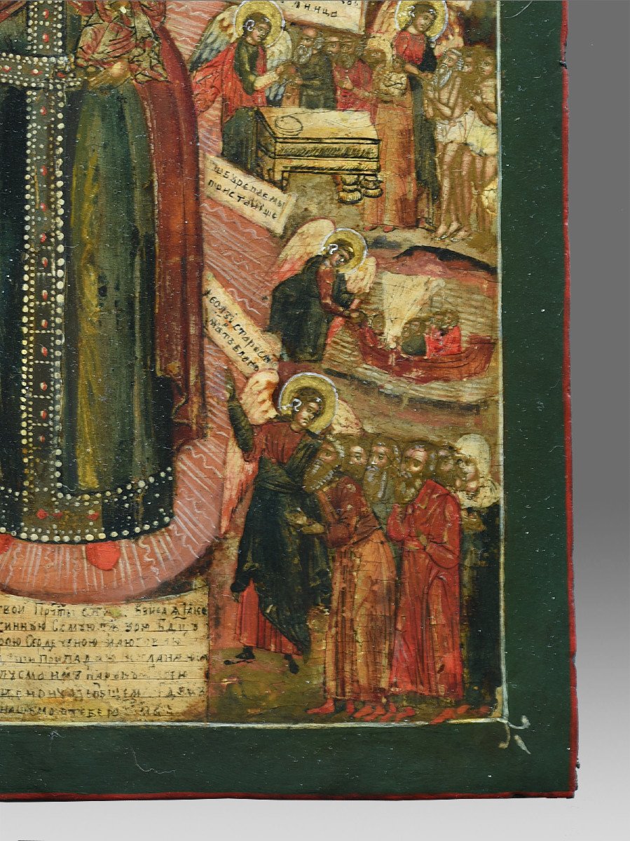 Icon Icon Icon Mother Of God Joy Of All Afflictions Russia Circa 1760-1780-photo-3