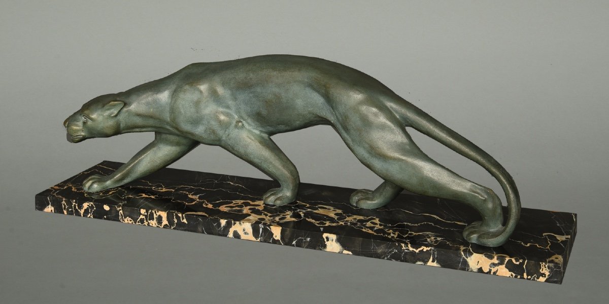 Bronze Panther Signé Secondo 1930-photo-4