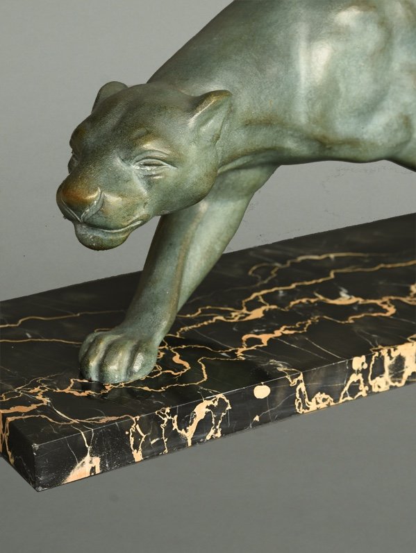 Bronze Panther Signé Secondo 1930-photo-1