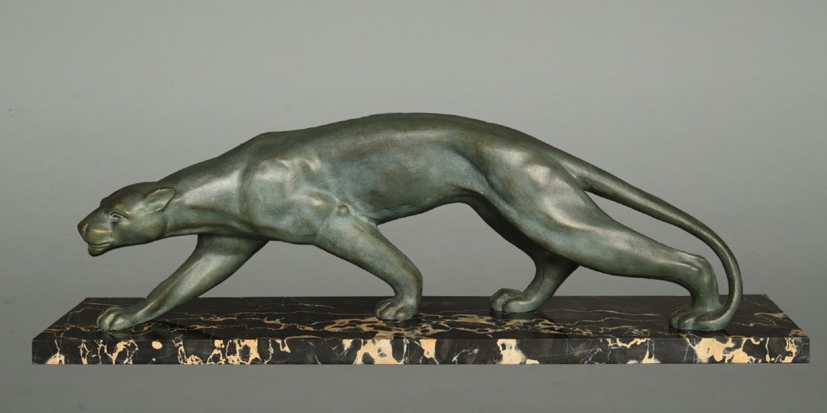 Bronze Panther Signé Secondo 1930