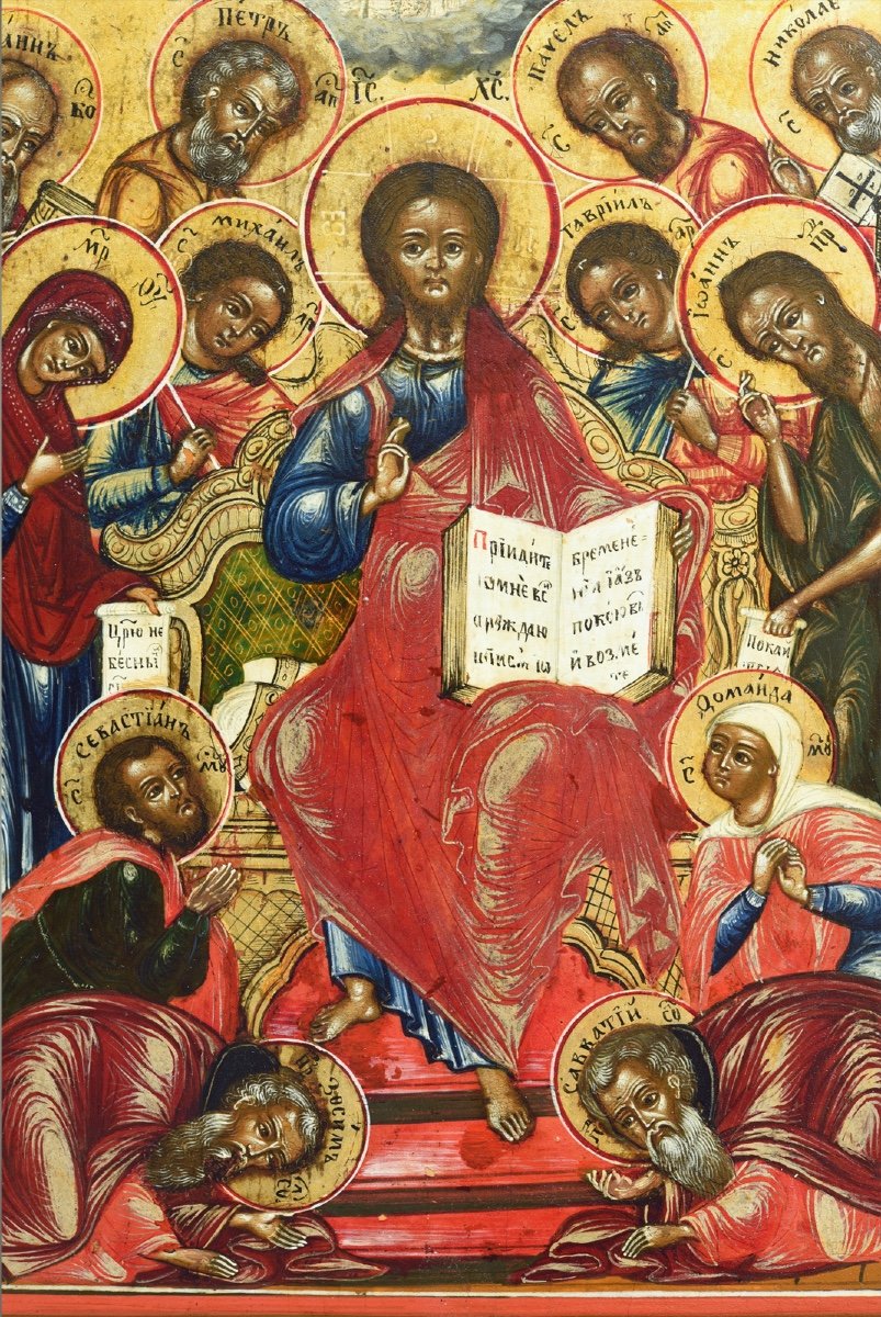  Icon Deesis Icon With Archangels Michael And Gabriel And Other Saints-photo-2
