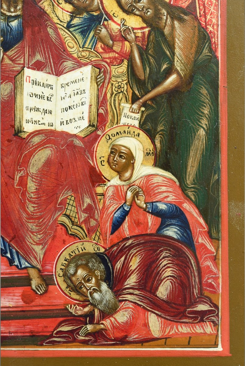  Icon Deesis Icon With Archangels Michael And Gabriel And Other Saints-photo-3