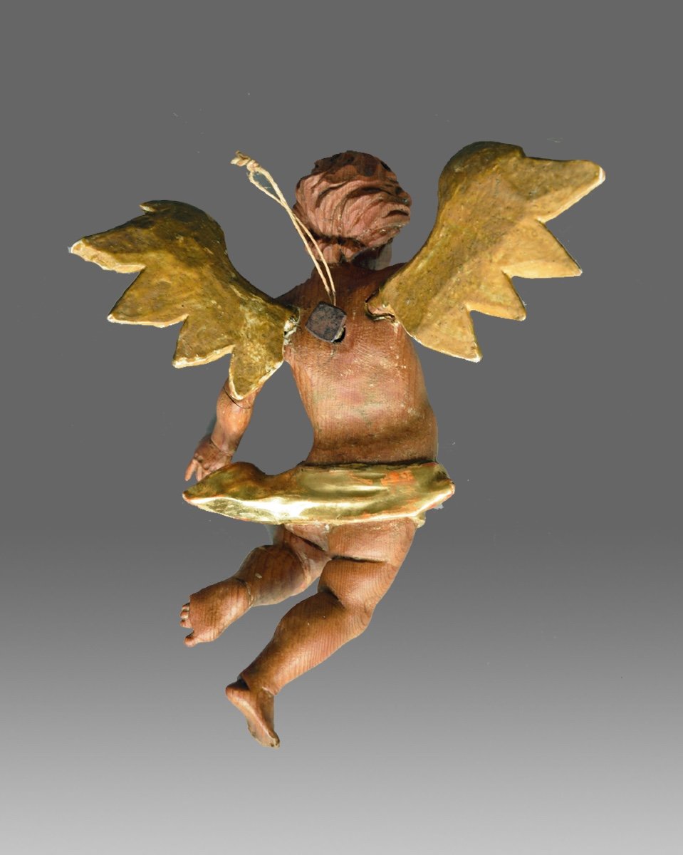 Une paire d'anges flottants XVIIIe siècle-photo-4