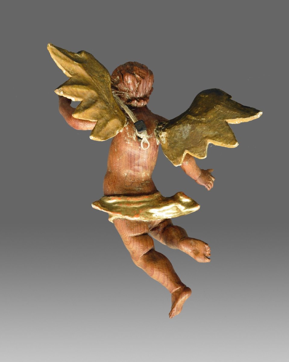 Une paire d'anges flottants XVIIIe siècle-photo-1
