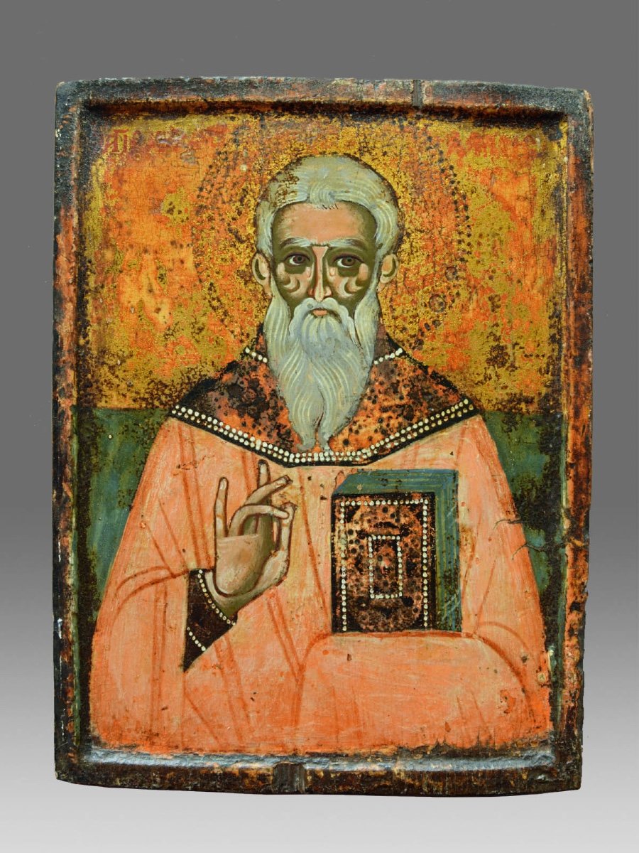 Icône Icon Icone Saint Charalampios 17 ème Siécle