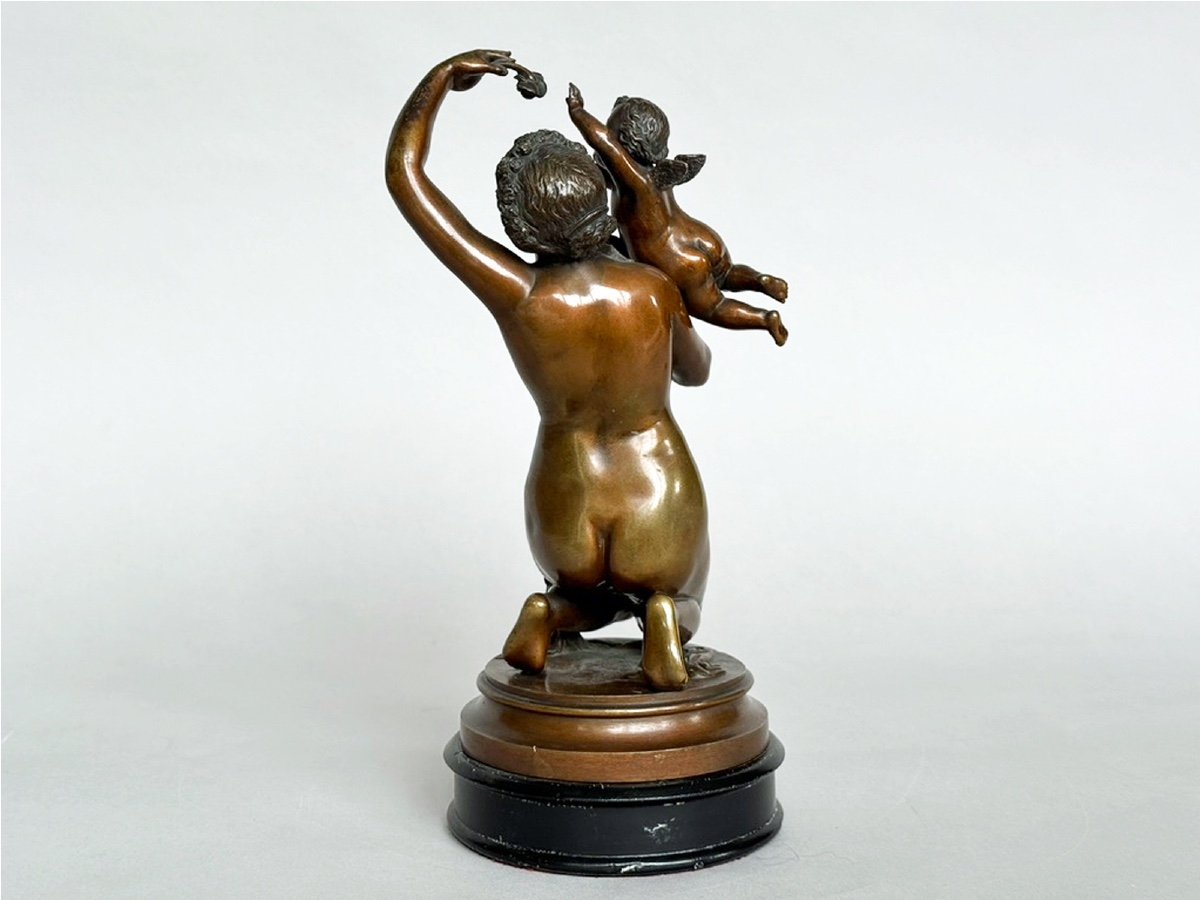 Venus And Love Bronze Paris 19th Century-photo-2
