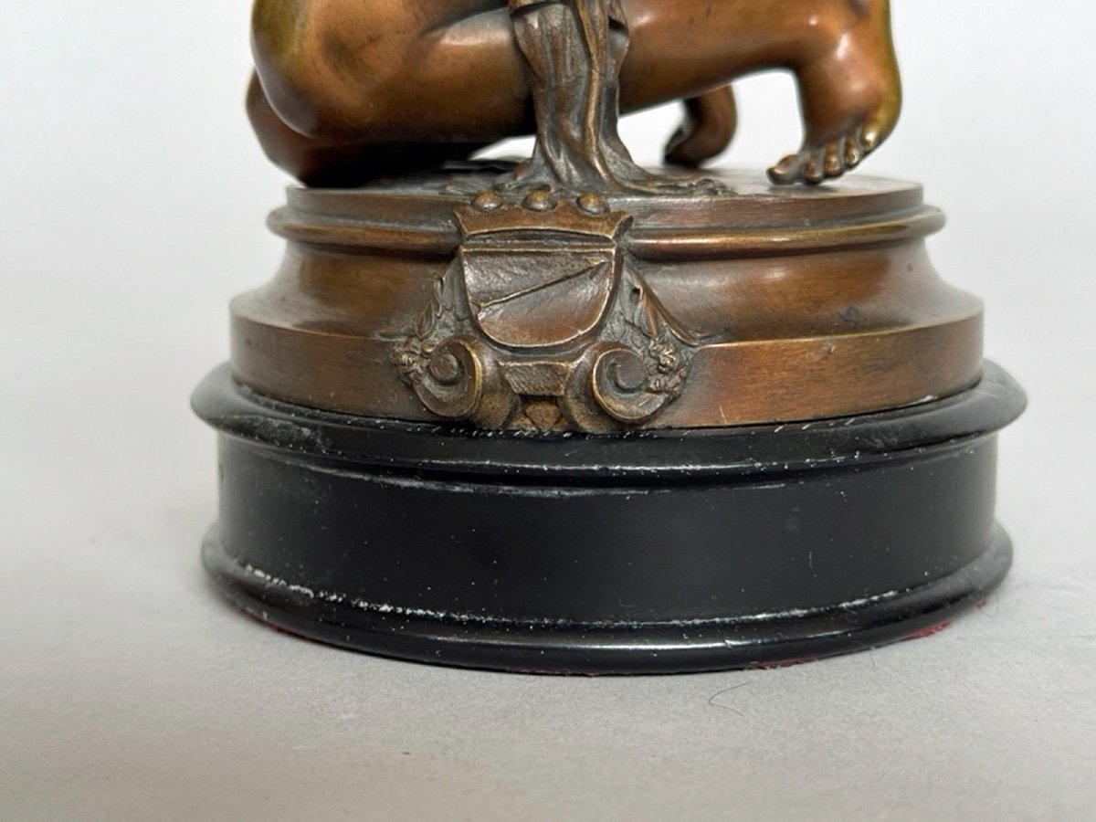 Venus And Love Bronze Paris 19th Century-photo-3