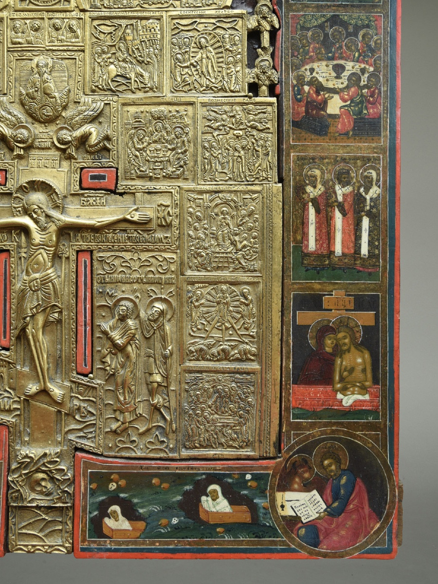 Icon Icon Icon Staurotheque Russia Circa 1820-photo-1