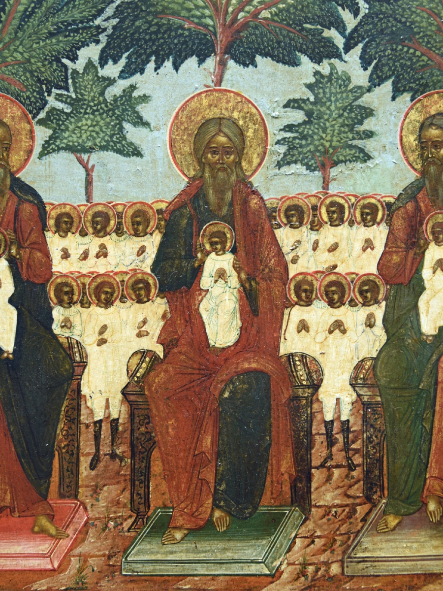 Icône icone icon Patriarches au paradies Russie vers 1820-photo-2