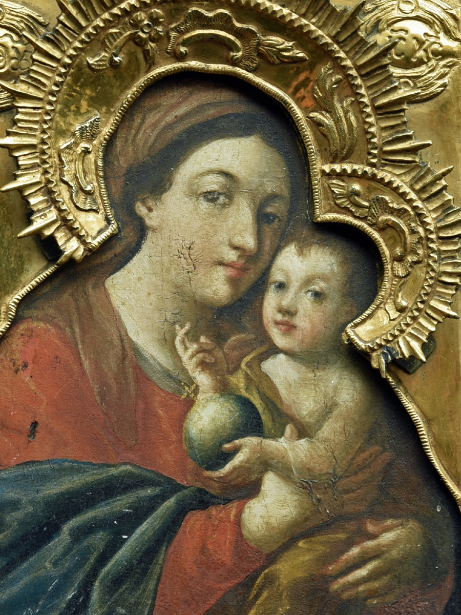  Icône icone icon  Vierge a l'Enfant vers 1700-photo-3
