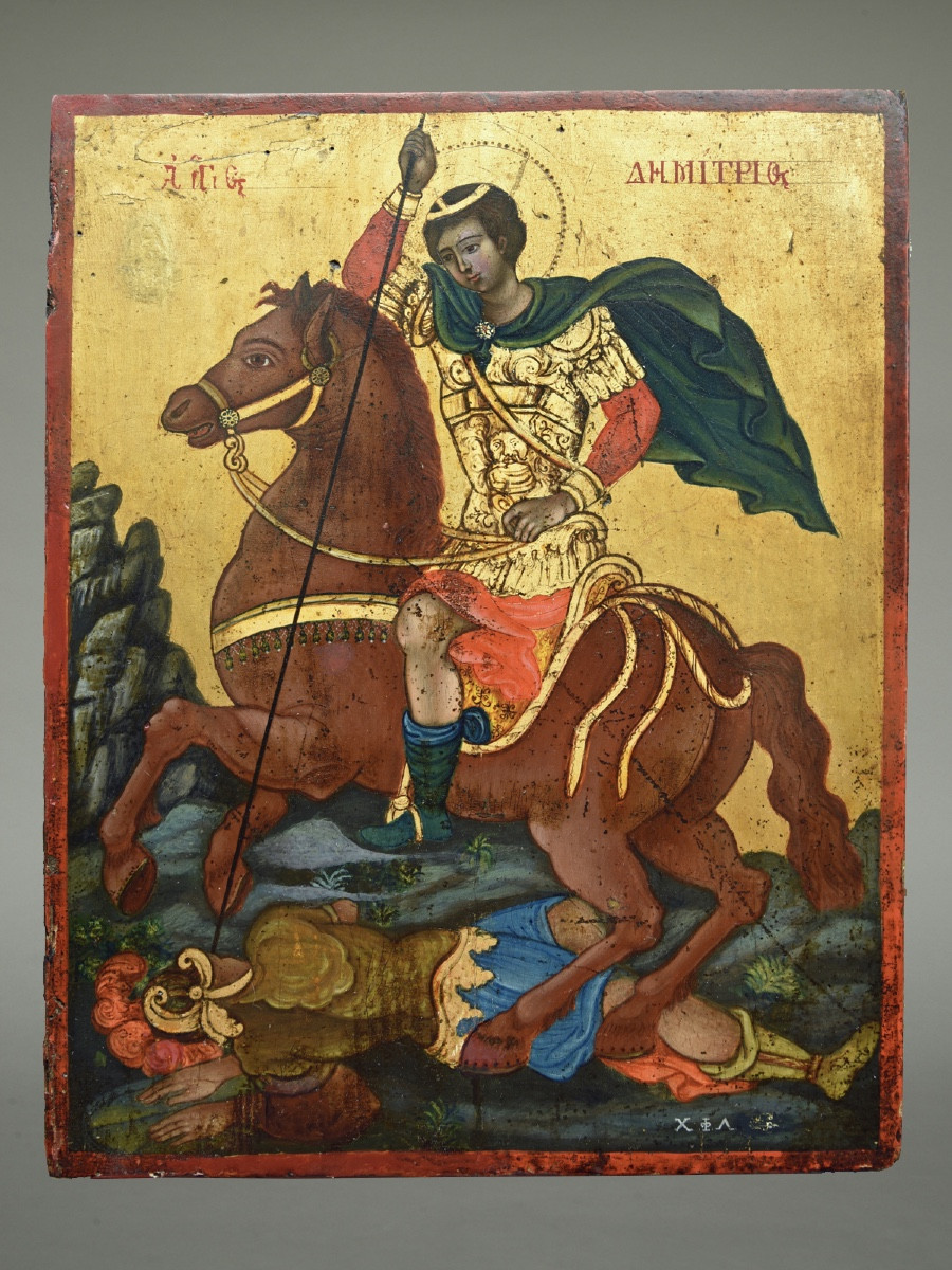 Icône icone icon Saint Dimitrios Grece vers 1830-photo-1