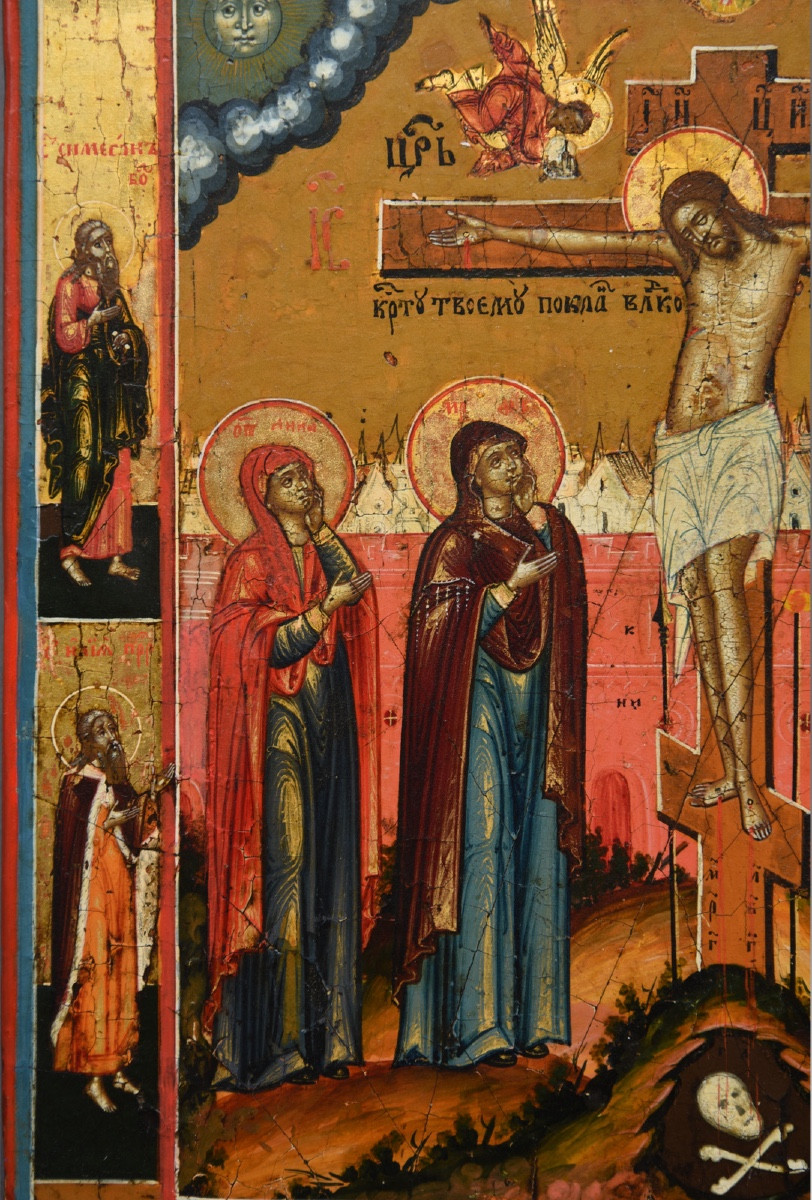 Icon Of The Crucifixion Of Christ, Circa 1800, Russia-photo-1