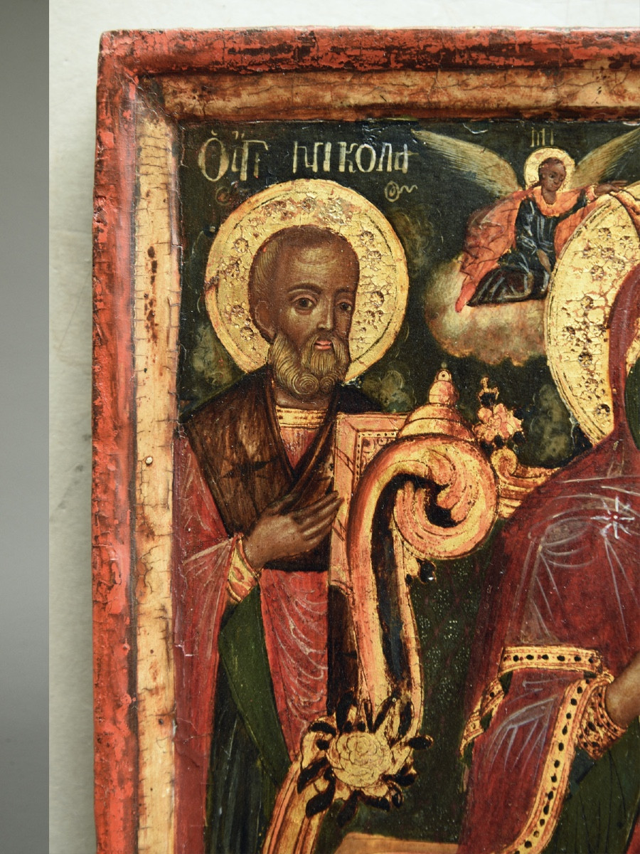 Icône icone icon Vierge à l'enfant 18 ème siécle  Grèce-photo-3