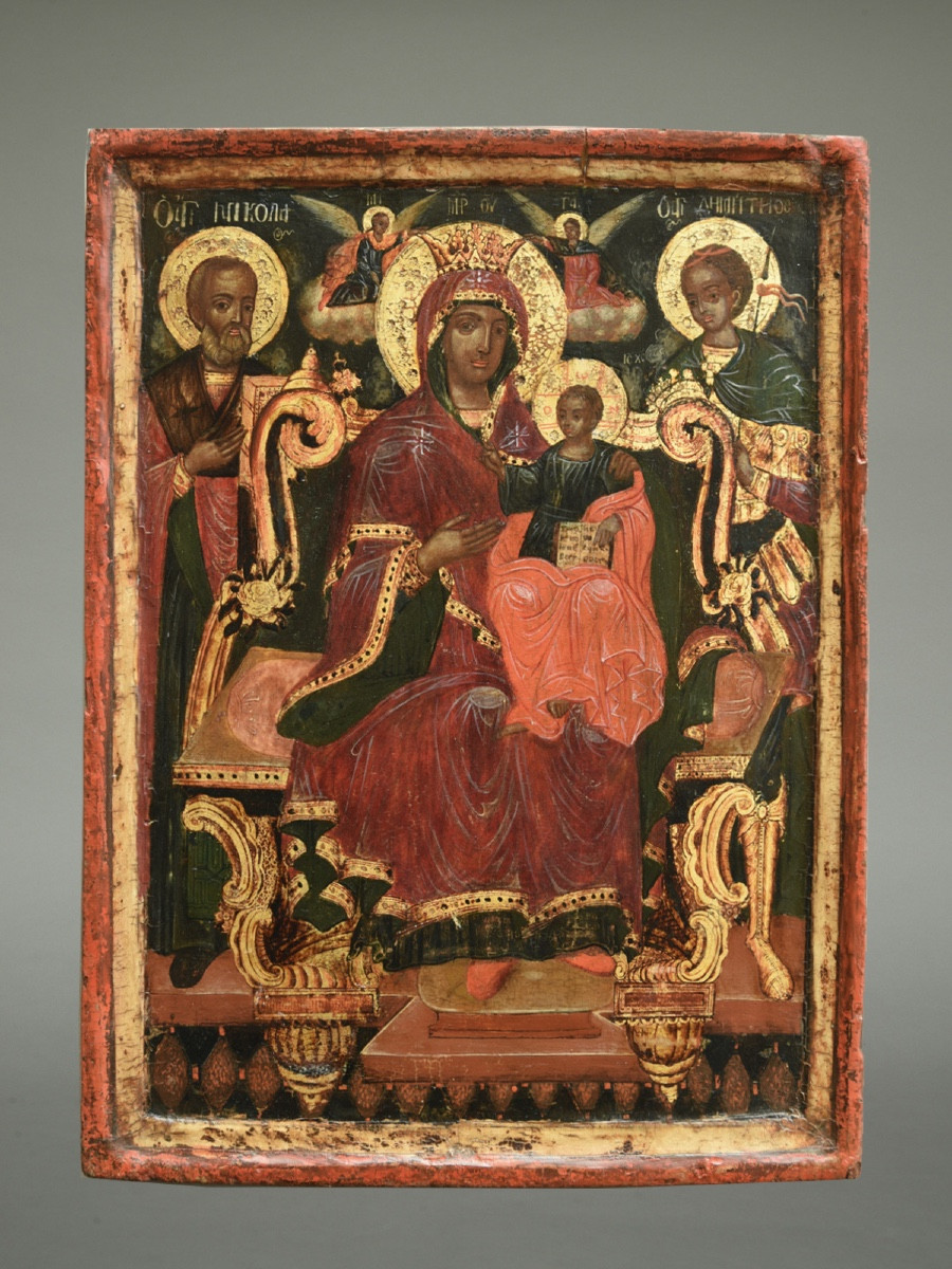 Icône icone icon Vierge à l'enfant 18 ème siécle  Grèce