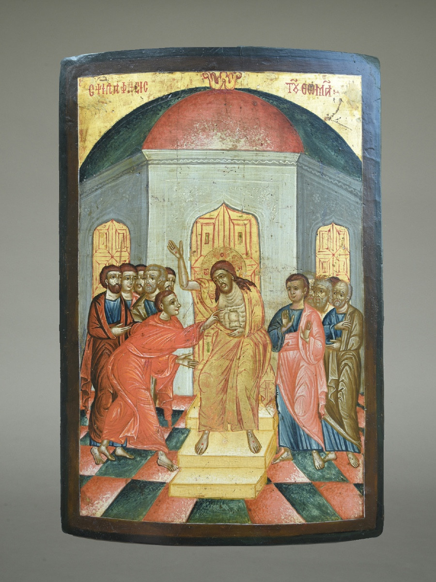 Icon Icon Saint Thomas Incredulous Greece Circa 1680