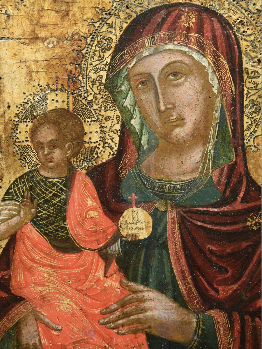 Icône Icon Icone Vierge à l'enfant Greco- italienne vers 1680 -photo-2