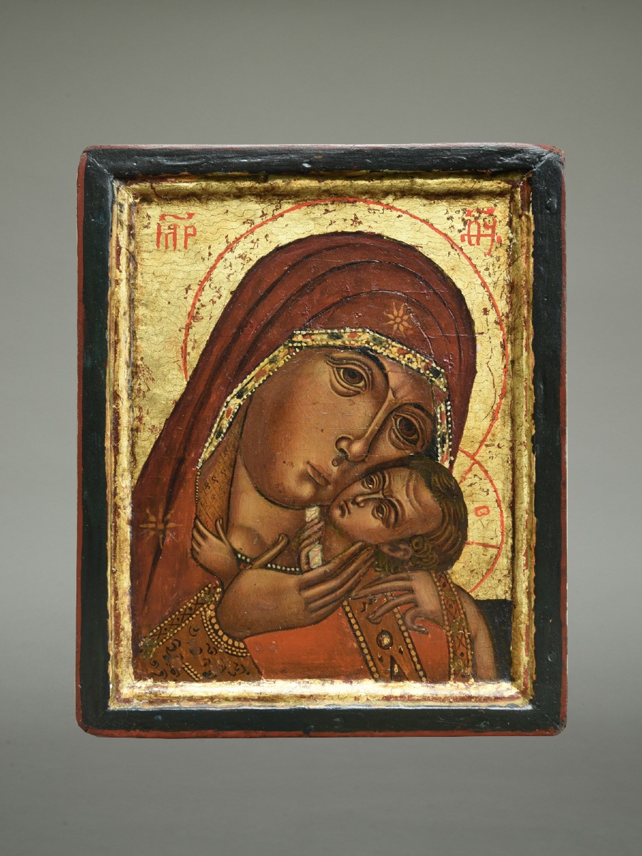 Icône icon icone Mère de Dieu Eleusa Monastère Batchkovo XVIIe siècle-photo-4