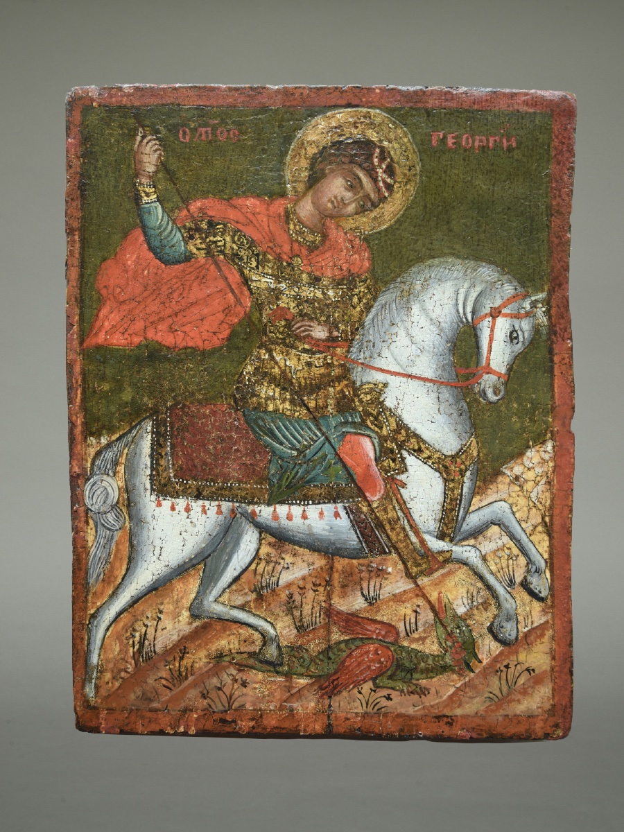 Icon Of Saint George Slaying The Dragon, Greece, Ca. 1720