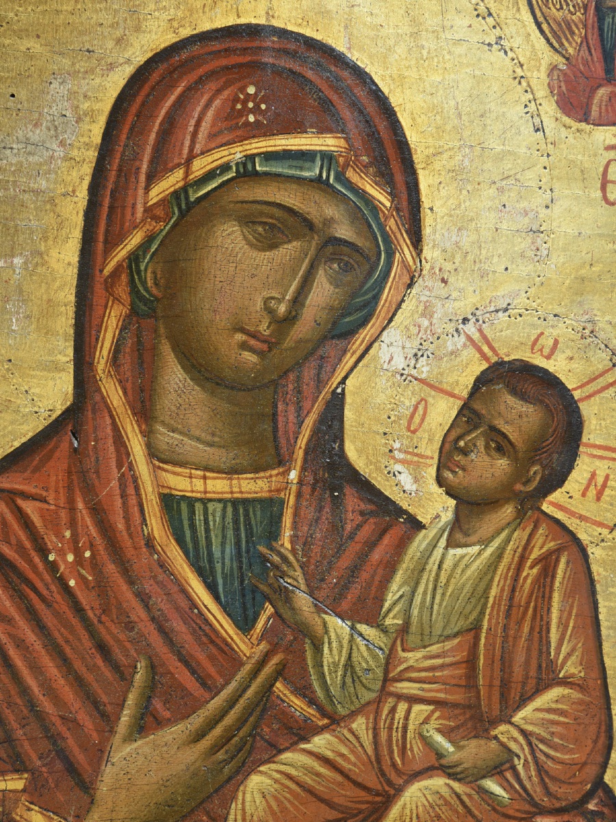 Icon Icon Icon Crete Virgin And Child Hodegetria 17th Century-photo-2