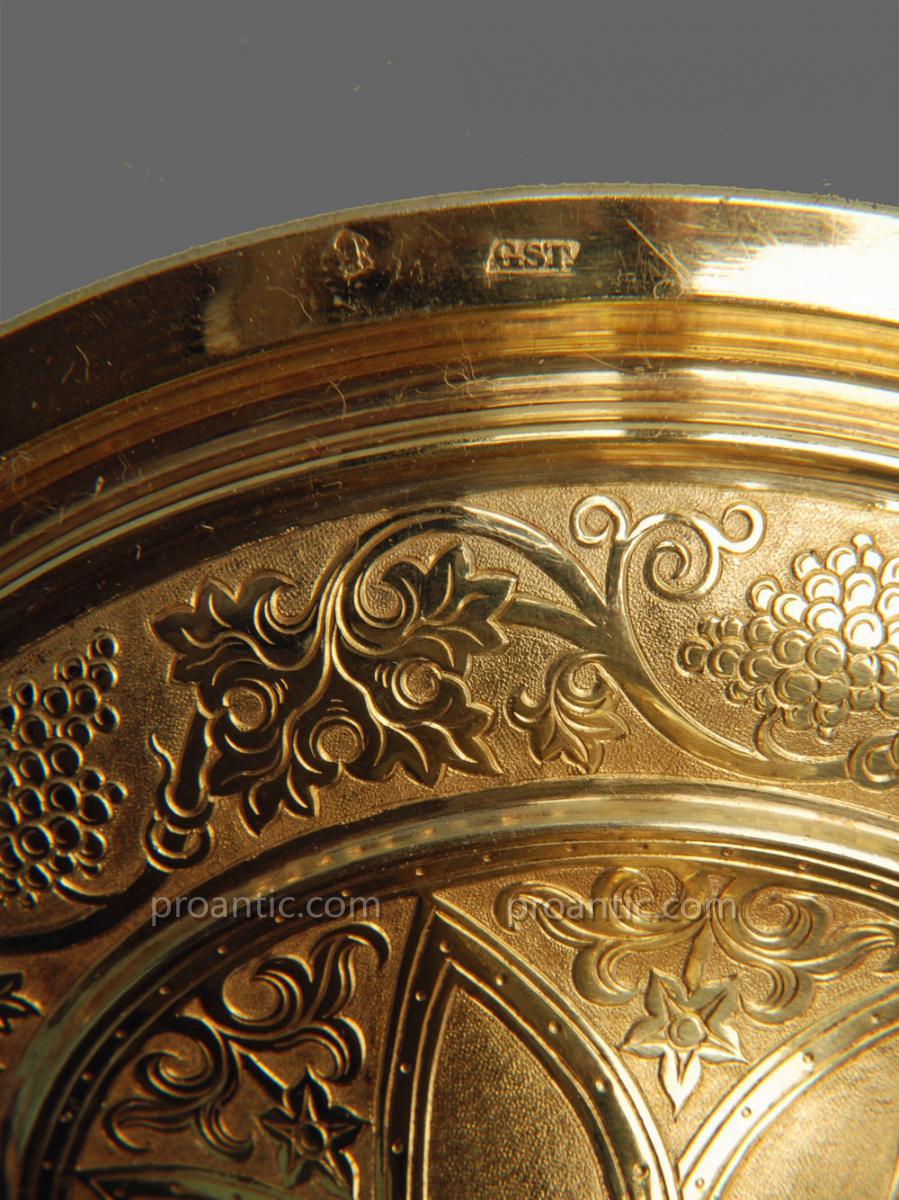 Calice en argent doré munich 1865 Georg Sanctjohanser-photo-4