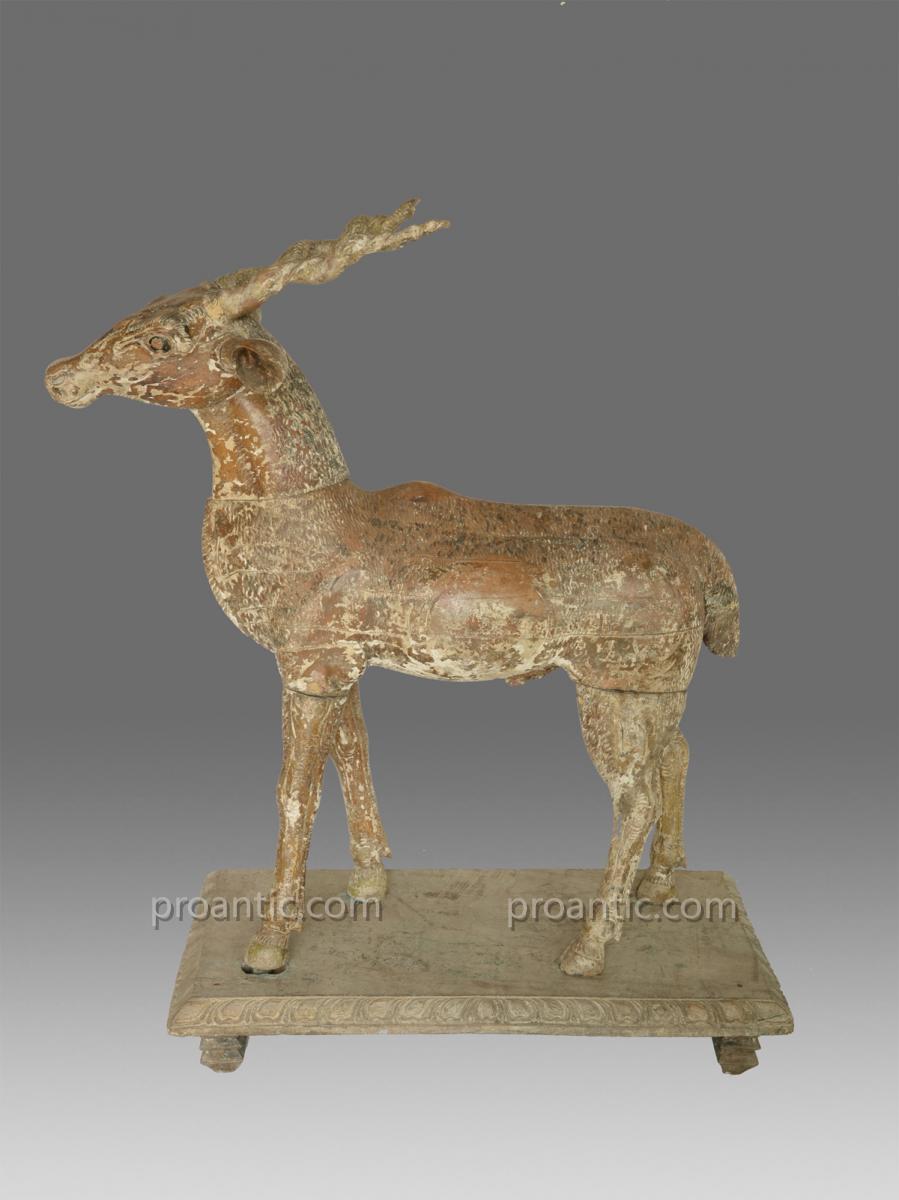 Gazelle And Ram 19th Century India Or Bhuta-photo-5