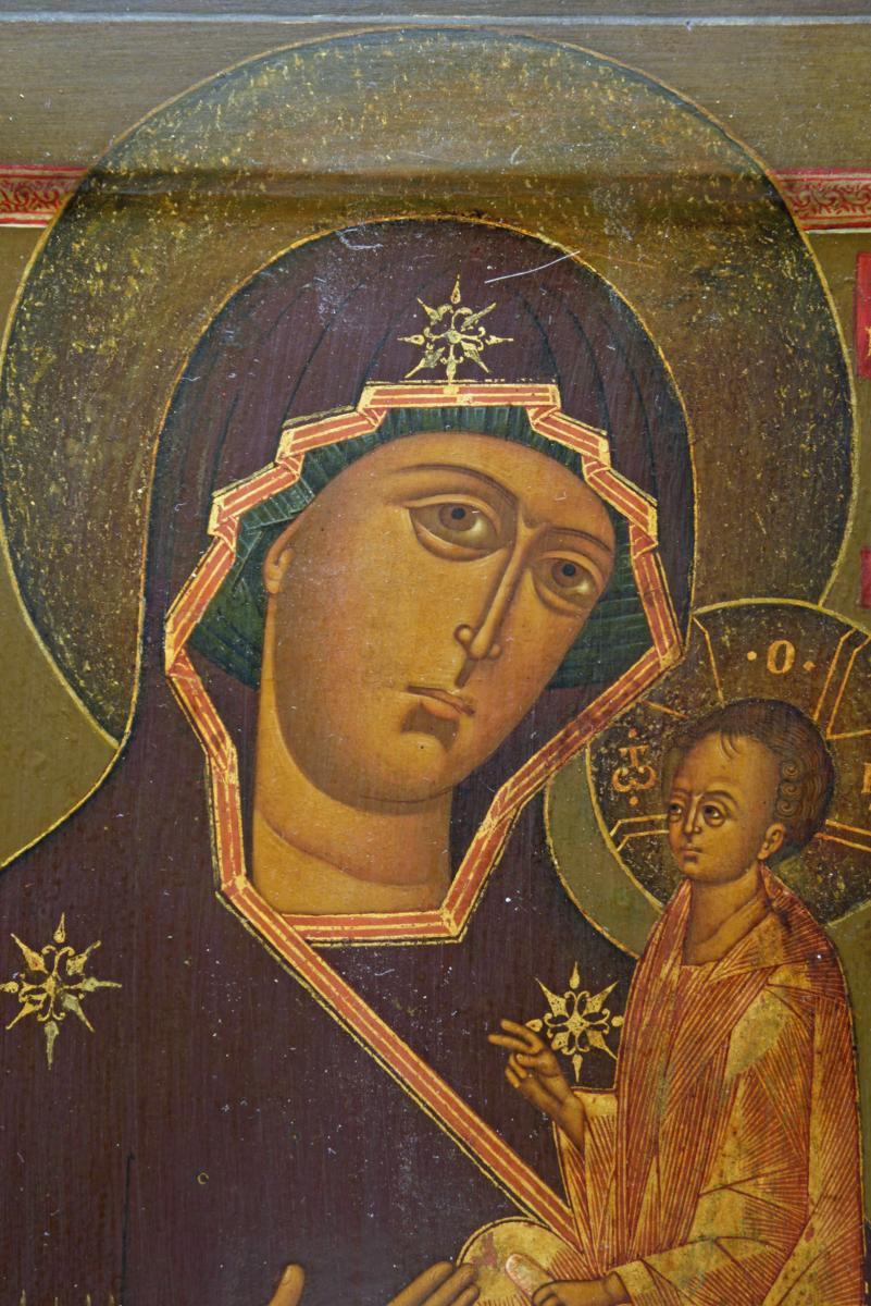 Icon Of The Virgin Of Tichwin Around 1850 - Icon Ikone Icon-photo-2