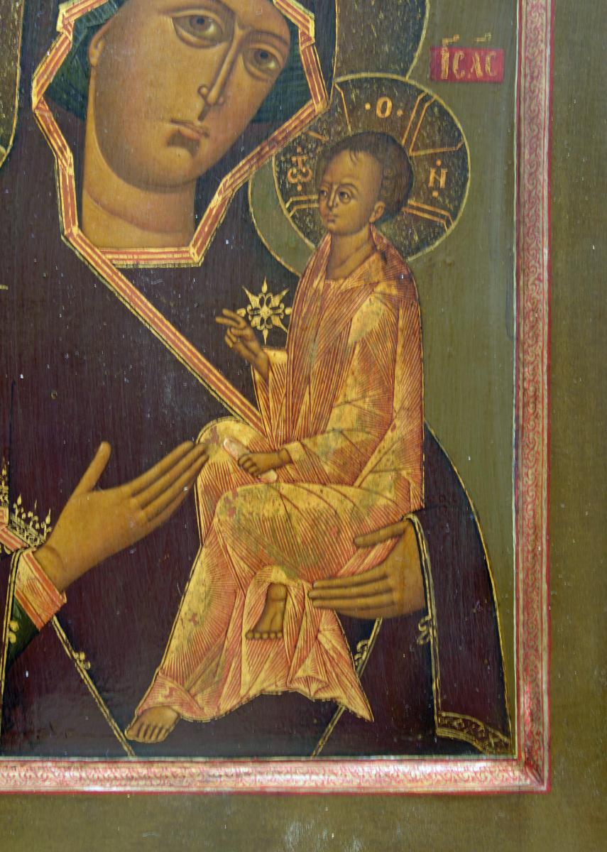 Icon Of The Virgin Of Tichwin Around 1850 - Icon Ikone Icon-photo-3