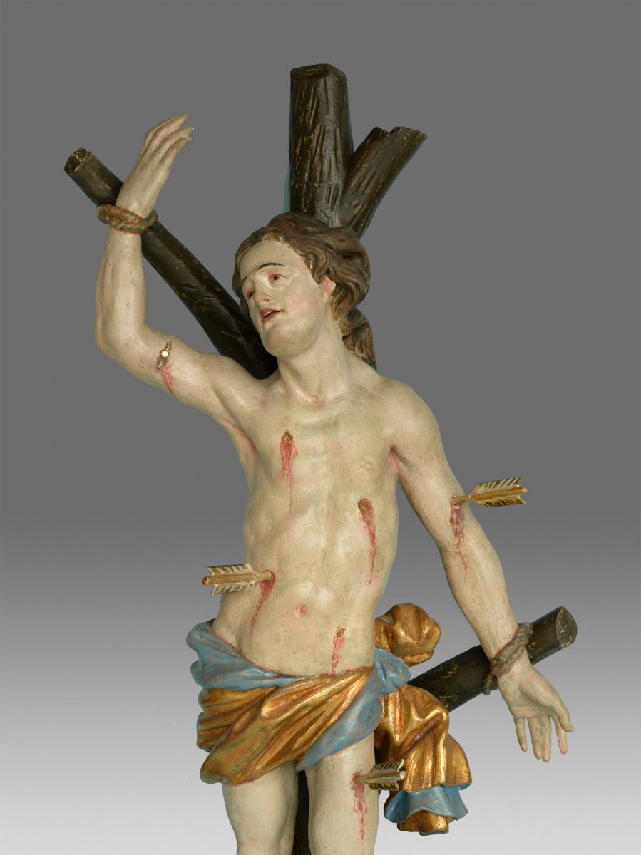 Sculpture Saint Sebastien Around 1730-photo-4