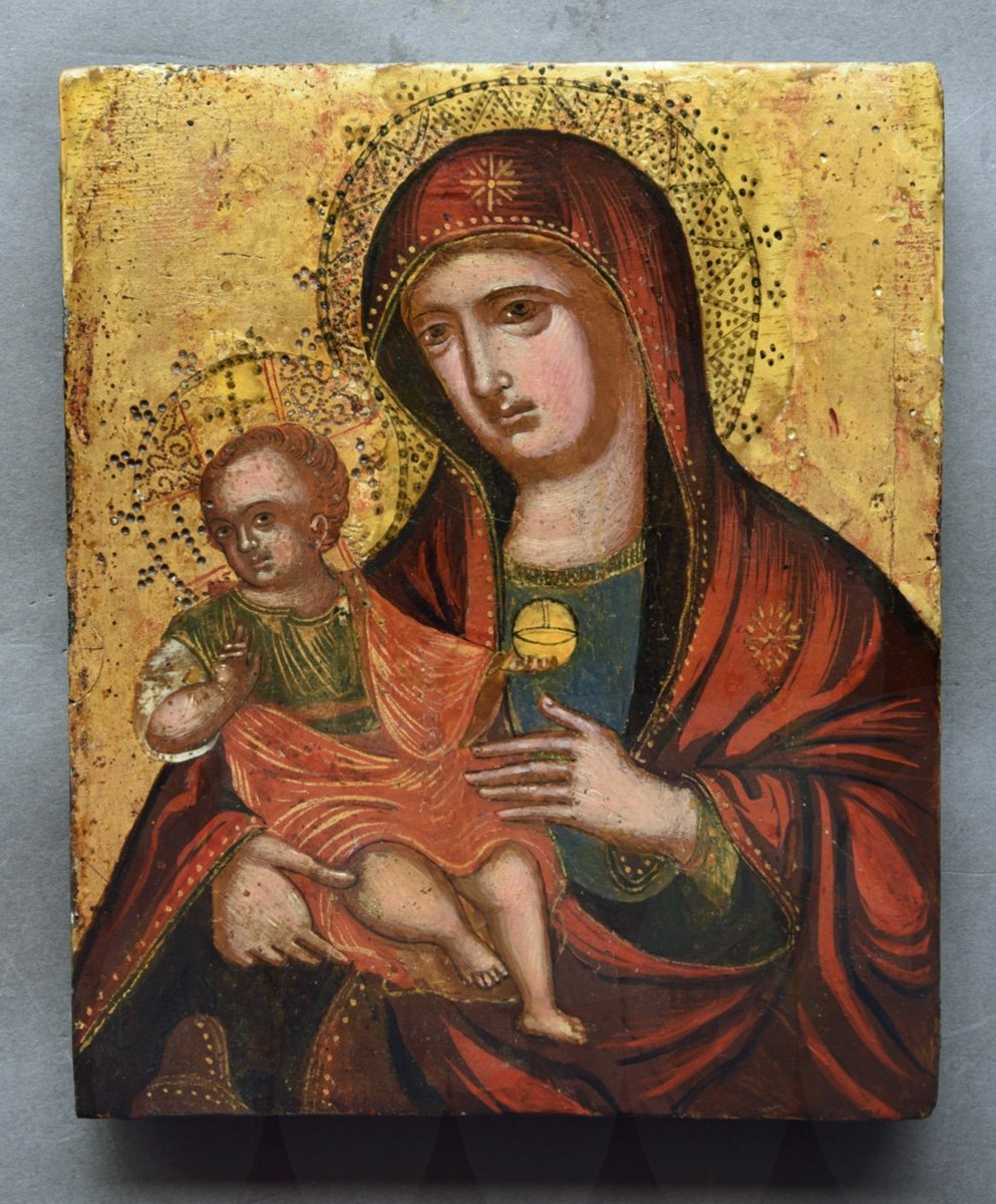 Icône Icone Icon Madre Della Consolatione Italie fin  XVII ème Siècle