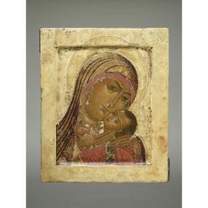 Icône icone icon Vierge de Corsun Russie 17ème siècle